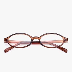 Stylish Brown BLUE LIGHT Oval Glasses